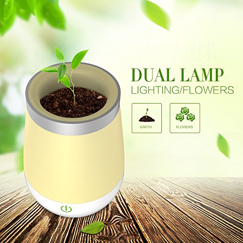 Tischlampe Nachttischlampe Nachtlicht VasenLampe 3 Modi wasserdichte Stimmugslicht als Dekoration, 350 ml Kapazität Tischleuchte USB aufladbare LED Lampe für Schlafzimmer,Wohnzimmer, Büro, Tisch, usw. - 4