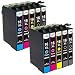 Produktbild LxTek Ersatz für Epson 16 16XL Druckerpatronen Kompatibel mit Epson Workforce WF-2630 WF-2760 WF-2510 WF-2660 WF-2530 WF-2540 WF-2010 WF-2750 WF-2650 (4 Schwarz, 2 Cyan, 2 Magenta, 2 Gelb)
