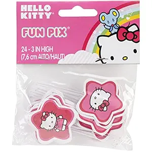 Wilton Hello Kitty Paper Fun Picks, Set of 24, Color May Very.
