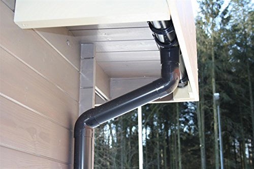Preisvergleich Produktbild Dachrinnen Set RG80 461Bx 5-Eck Pavillon 5x4m PVC Halter rund anthr.