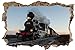 Produktbild Eisenbahn Lok Lokomotive Wandtattoo Wandsticker Wandaufkleber D0497 Größe 70 cm x 110 cm