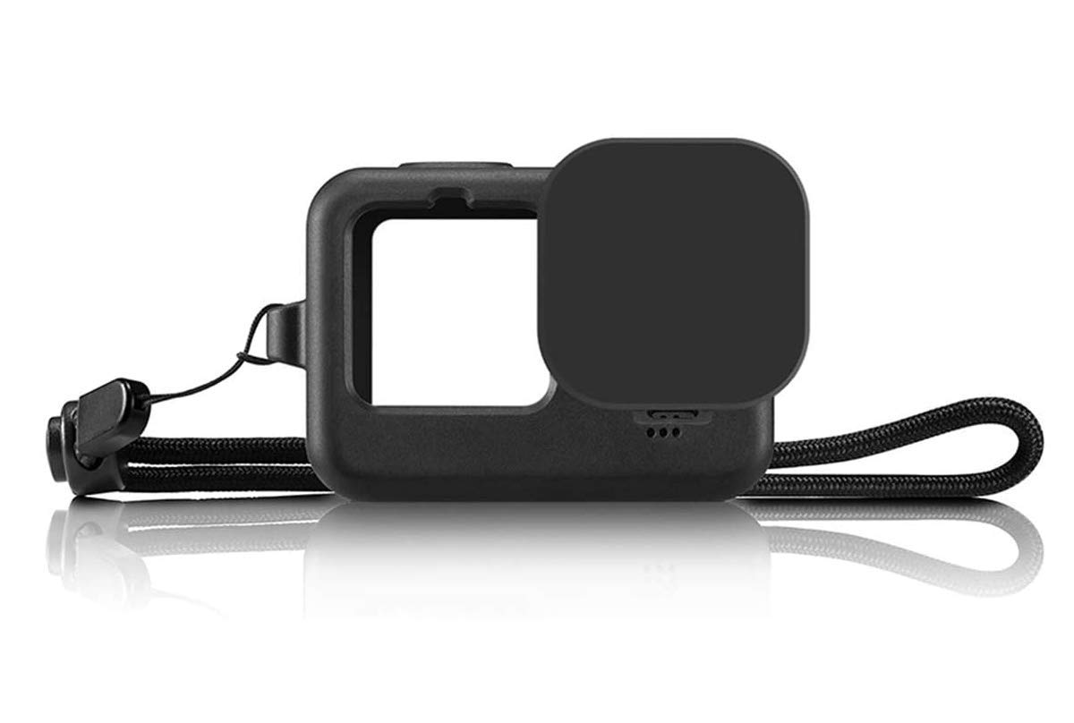 Action Pro Protective Silicone Cover with Lanyard and Cap for Gopro Hero-9/10 Action Camera