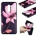 Produktbild HopMore Xiaomi Pocophone F1 Hülle Silikon Schwarz Muster Design Bumper Ultra Dünn Xiaomi Poco F1 Handyhülle Schutz Hülle Silikonhülle Slim TPU Case Cover - Lotus