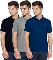 Polo Nation Men Solid Cotton Polo T-Shirt Pack Of 3
