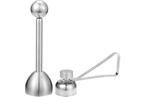 HYREW FANTESI 2 Pcs Egg Topper Eggshell Cutter Stainless Steel Egg Cracker Opener Remover for Hard Soft Boiled Eggs