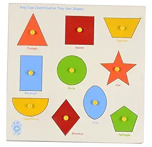 Skillofun - SF-10A Wooden Large Shapes Stray - Triangle, Multi Color