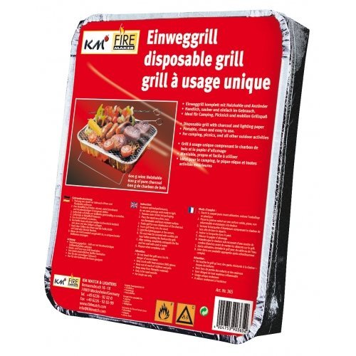 2 Packungen Einweggrills mit 450 g Holzkohle und Anzündpapier/ Picknick / Grill / Instant Picknickgrill Art.…