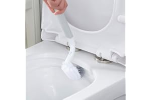 Baffect Reemplazo del Cepillo del Inodoro portátil, Cepillo de PlasticToilet Limpieza del baño Cepillo del Inodoro WC Cepillo de Repuesto Cepillo del Inodoro Curvado