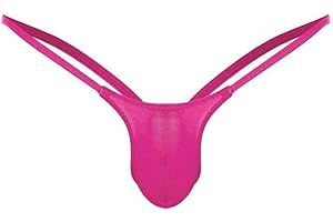 UIKIFY Mens Briefs Multipack 10PC Sexy G-Strings Men's Thong Underwear Plain Bulge Pouch Low Rise Bikini Thongs Underpants Knickers for Men Sissy Lingerie Joke Secret Gift