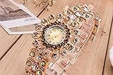 Watch Damen Armbanduhr Legierung Strass Vintage-Mode Armbänder,Brown