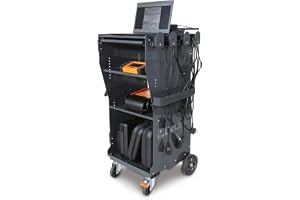 Beta C49-G multifunktionsvagn, verkstadstillbehör (majal stabilitet och styrka, mobil arbetsstation, låda för tangentbord, många hyllor, ergonomiskt handtag), svart