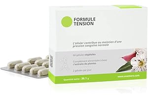 ANASTORE Formule Tension * 400 mg / 60 gélules * Ail, Aubépine et Olivier