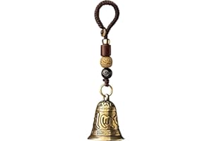 ‎BUACHOIS Hängende Glocke, Feng Shui Glocke im antiken Stil, aus Metall, exquisite geschnitzte dekorative Glocke, Glücksbringer für Tasche, Schlüsselanhänger, Rucksack