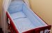 10 pcs bedding set /Bumper/sheet/duvet/CANOPY /FREE STANDING HOLDER HEARTS-(BLUE)