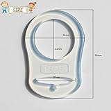 BBLIKE 12pcs Silikonring Adapter für Schnuller-weichem Silikonring Adapter für Schnullerketten (mehrfarbig) - 7