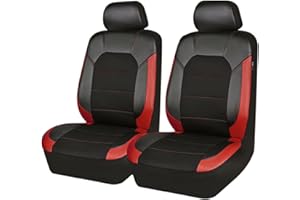 AYBEN Lot de 2 Housses de siège Avant de Voiture, pour Renault Clio 4 2014-2019 Respirantes Antidérapantes Sièges Avant,C Red