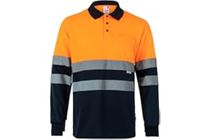 Velilla 175 - Signalshirt, langärmelig (Größe XXL) Farbe marineblau und orange fluoreszierend
