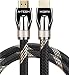 Produktbild KPA-tech Ultra High Speed Hdmi Kabel 12m Audio Kabel Unterstützung Ethernet, 3D, 1080p und Audio Return (ARC) CL3 Funktion und mit 24k vergoldeten Stecker - Full Hd [Neueste Ver]