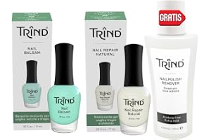 TRIND | Nagelförstärkande helande kit | Nail Repair + Nail Balsam + Remover | Halv permanent Gel Skadade Naglar