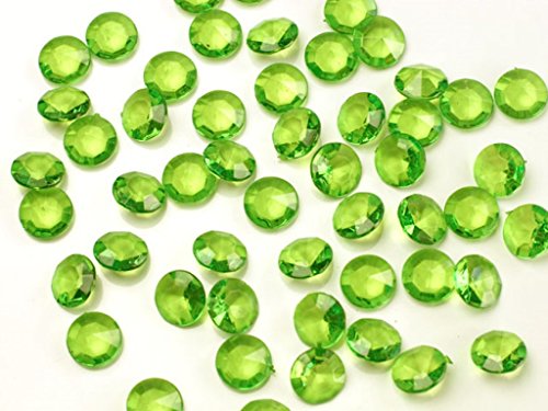 Acryl Diamant Ø 1,2 cm 100 Stück - apfelgrün Kristall Diamant Streudeko Tischschmuck
