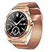 Produktbild lqw0kk41 K88H Plus Bluetooth Anruf Pulsmesser Sport Smart Watch für Android iOS - Golden Steel Band *