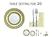 Produktbild Decorline -GESCHIRR SET FÜR 20 PERSONEN -Partyteller-Plastikteller-Weiß mit Gold Spitzenrand -Inspiration Collection Gold -ENTHÄLT: 20 stück Einwegteller-23 CM,20 stück Einwegteller 19 cm,Elegante Silber-wie Einweg-Besteck, metallisiert, mit Hammerschlag Effekt- 40 stück Gabeln, 40 stück Messer, + 20 stück -3 lagig Servietten 33x33 cm KOSTENLOSE)