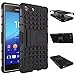 Produktbild Dooki, Xperia M5 Hülle, Zerklüftet Kippständer Zäh Hohe Schlag Schwerlast Stoßfest Fallschutz Hybrid 2 in 1 Dual Schicht Hart Silikon Gummi Schützend Tasche Schutzhülle für Sony Xperia M5