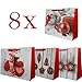 Produktbild Hochwertige Weihnachtstasche -8 Stück- Geschenktüte Weihnachtstüte im 4 Design. Papiertüte Präsenttüte Geschenktasche für Weihnachten von Jonami