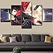 Produktbild Mddrr Wandkunst Leinwand Hd Drucken Modular Pictures Home Dekorative Wohnzimmer Rahmen Kunstwerk 5 Stücke Ruby Rose Anime Rwby Malerei