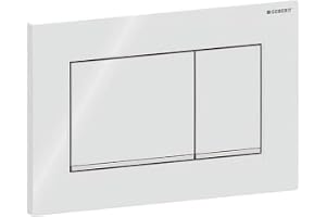 Geberit manövreringsplatta Sigma30, för dubbelspolning, Färg: vit/högglans förkromad, 115.883.KJ.1