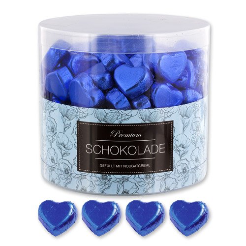 Preisvergleich Produktbild 150 blaue Schokolade Herzen Athen
