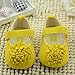 DEHANG Baby Girls Sandals Toddlers Yellow Flower Non-slip Soft Sole Crib Shoes Yellow 9-12 Month