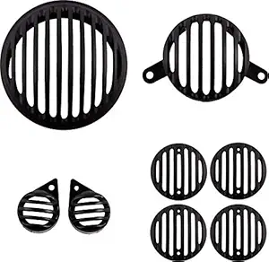 Gate 7 CDG99 Bullet Classic 350 & 500 (Set of 8) Plastic Bike Headlight Grill (Black)