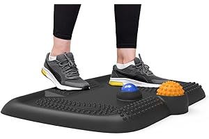 ‎TOWONSHY Anti-Ermüdungsmatte für Steharbeitsplätze – Ergonomische Stehmatte mit 2 Massagebällen, rutschfeste und Komfortable Bodenmatte für Büro, Home-Office und Zuhause (Orange, Einheitsgröße)