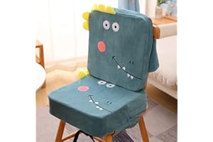 MJLOMJ Sitzerhöhung Stuhl Kind Waschbar rutschfest Sitzerhöhung Kinder für Esstisch Abnehmbar 2 in 1 Hohe Qualität 3.9in Kindersitz Esstisch Boostersitze mit Sicherheitsschnalle, Dinosaurier,3,5+10cm