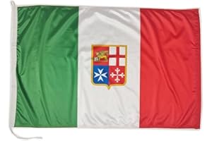 PANDIUI23 Bandiera per barche premium Italia mercantile 60x90 cm bandiera barca 60x90 cm nautica (Italia Mercantile)