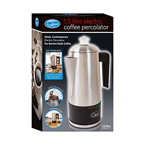 Quest 35200 Stainless Steel Cordless Electric Coffee Percolator with
