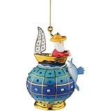 Alessi MJ16 12 Il Vecchio e il Mare Decorazione in Porcellana Decorata a Mano, Multicolore, per Compleanno