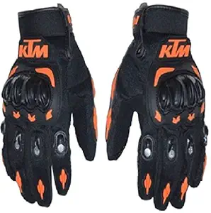 Vocado Full Finger KTM Hand Gloves for All Bikers (Multicolor)