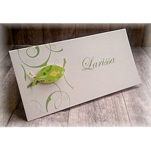 Tischkarte Namenskarte Kommunion Konfirmation Firmung Taufe Fisch christliche Symbole apfelgrün grün hellgrün kiwi