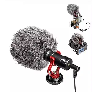 Mocking Bird MB-MM1 Shotgun Lapel Mic with Anti Vibration Shockmount Shot Gun vlogging Voice Recording Microphone for Mobile DSLR Camera Video Camcorder YouTube Studio Master