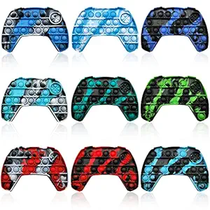 HooYiiok 9 Pack Game Controller Pop Poppers Its Bulk, Valentines Pop Fidget Poppers its for Boys, Pop Fidget Toy Pack for Party Favors