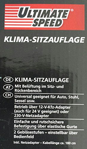 Klima-Sitzauflage mit Gebläse für Auto, Stuhl, Sessel Ideal für Büro, Zuhause oder Unterwegs - 2