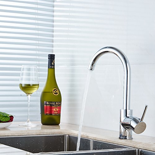Timaco Wasserhahn Küche Küchenarmatur Wasserhahn Küche Spültischbatterie Waschbeckenarmatur Chrom - 2