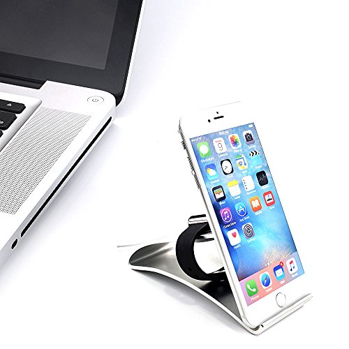 Apple Watch Stand,Multifunktions Version-DSIKER® Apple Watch Stand Und iPhone Dockingstation Alu Für Alle iWatch und Tablets, E-Reader und Smartphones – Universal Ladestation Für Zuhause, Büro Und Unterwegs - 4