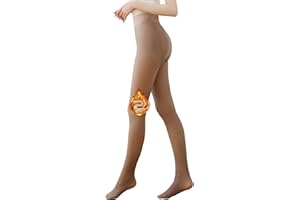 Xnova Medias Termicas Mujer Invierno con Interior de Forro Polar Pantimedias Transparentes Termicos Cintura Alta Collants Reductoras Mallas Translúcidas