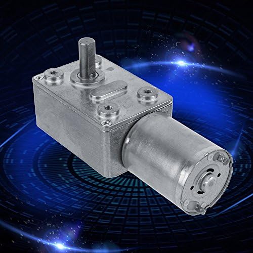 12V DC geared motor, DC 12V Reversible High Torque Turbo Worm Gear Box Reduction Electric Motor 2-100RPM