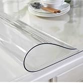ŞEFFAF MASA &Ouml;RT&Uuml;S&Uuml; 1,7 mm 80 cm x 160 cm Kalın Pvc Kaymaz Masa &Ouml;rt&uuml;s&uuml; Koruyucu Y&Uuml;Z ALTMI