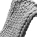 Produktbild Chunky Stricken Decke Wolle Arm Gestrickt Werfen Super groß Handstricken Garn dick riesiges Kabel werfen riesige sperrige stricken Weihnachtsgeschenk LUVERSCO (Grau, 100 * 120cm / 39,4 * 47,3 ")
