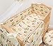 5 Pcs Baby Nursery Bedding Set, 140x70cm 420cm long Bumper, Suits Cot Bed - Pattern 22